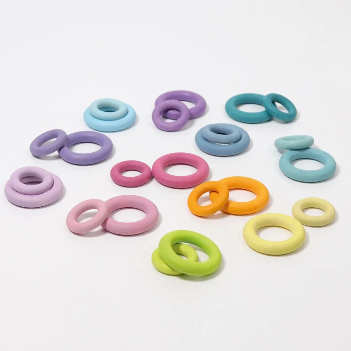 Bauringe Pastell | 24 Stück