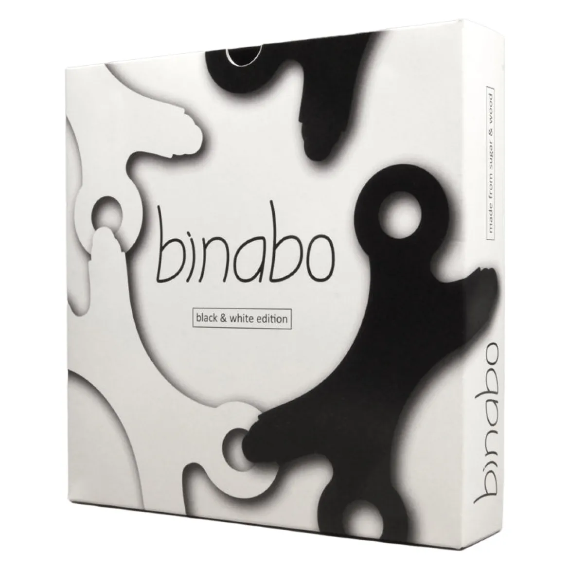 Binabo Konstruktionsspiel aus Bio-Plastik in Schwarz-Weiß | 60 Teile