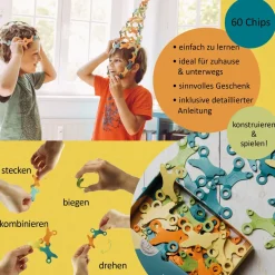 Binabo Konstruktionsspiel aus Bio-Plastik | 60 Teile