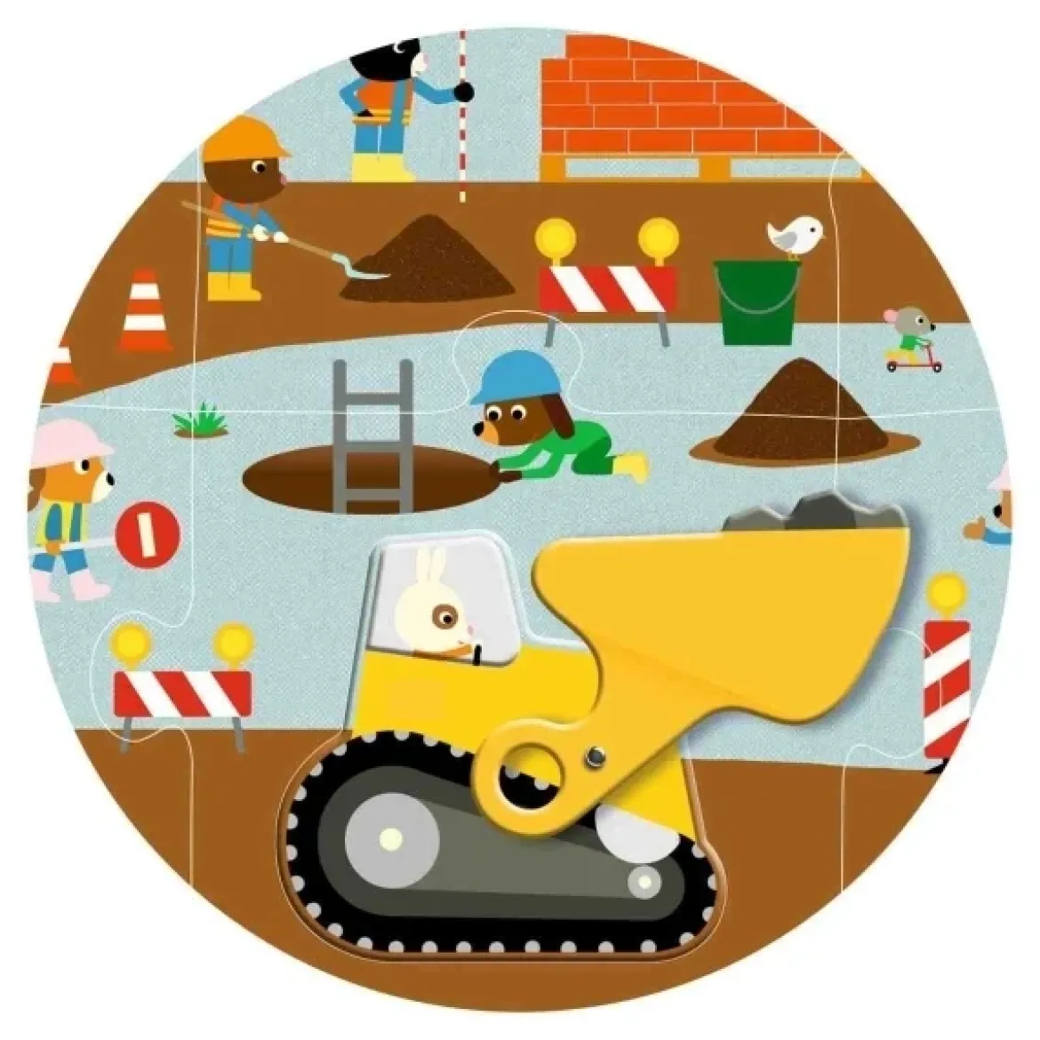 Bodenpuzzle Baustelle | 12 + 5 Teile