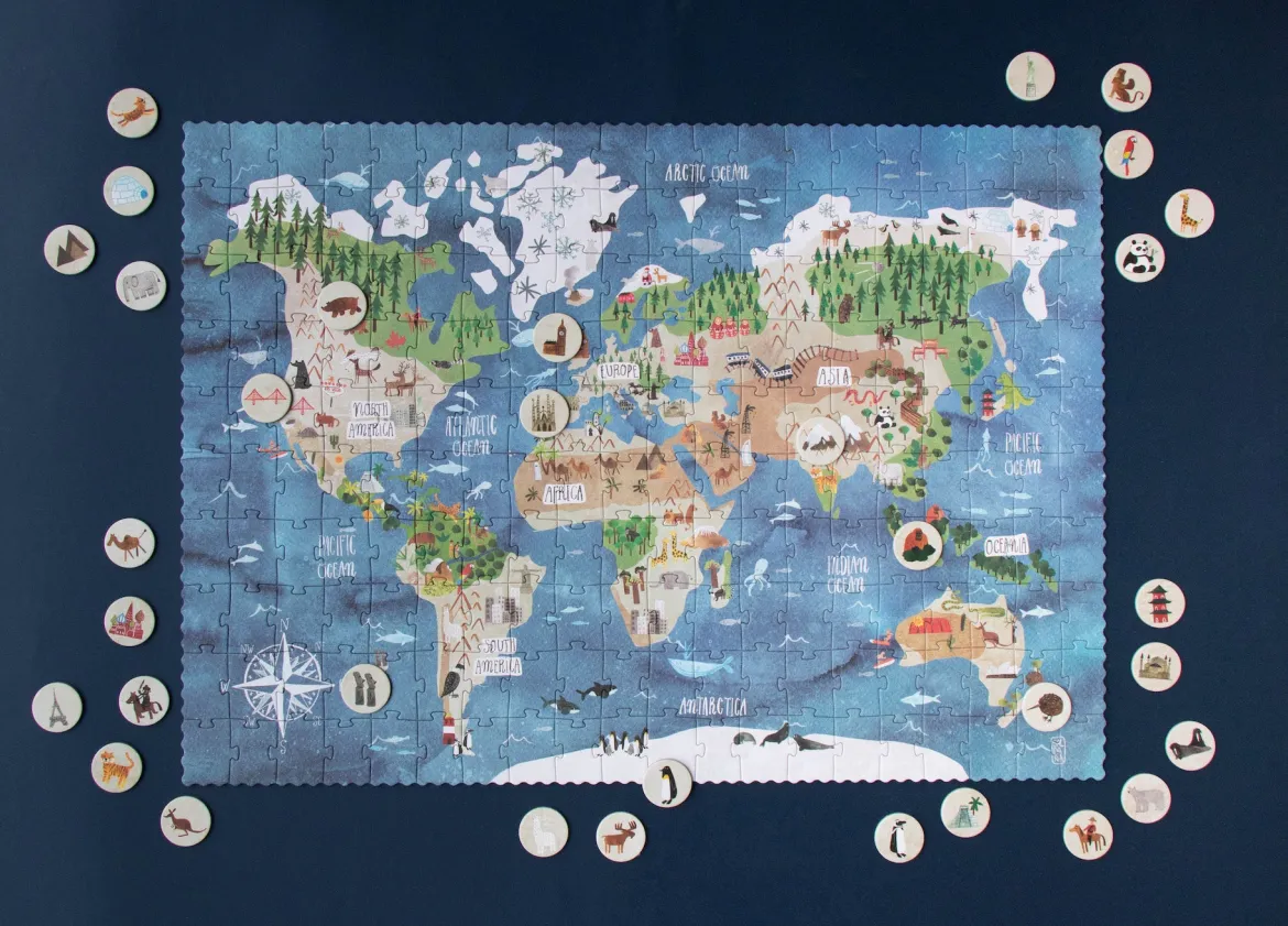 Entdeckerpuzzle Discover the World | 200 Teile