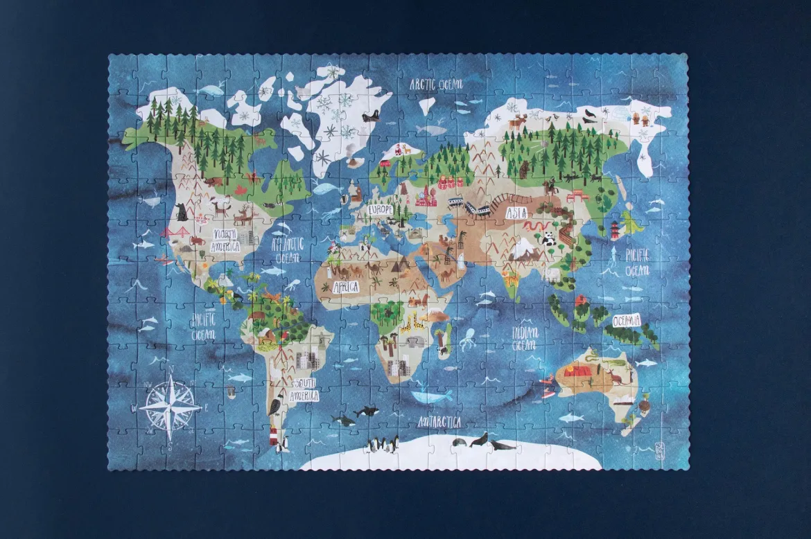 Entdeckerpuzzle Discover the World | 200 Teile