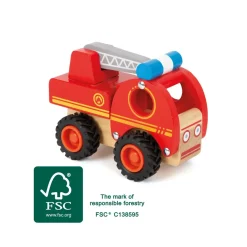 Feuerwehrfahrzeug aus FSC®-zertifiziertem Holz