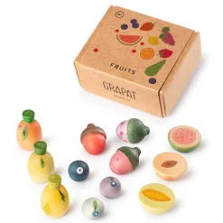 Fruits | 12 handbemalte Holzfrüchte