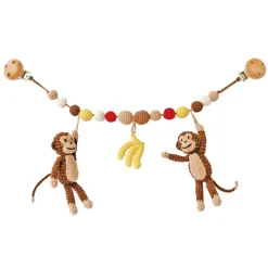 Gehäkelte Kinderwagenkette Affe CHARLIE (braun)