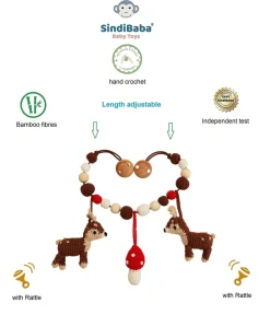 Gehäkelte Kinderwagenkette Reh Audrey