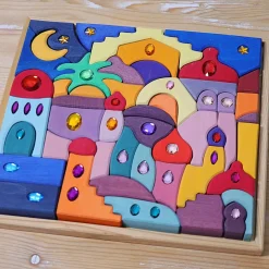 Glitzermandala Morgenland | 52 Teile im Holzrahmen