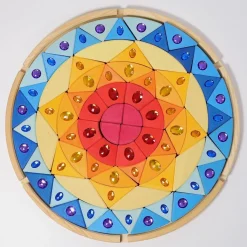Glitzermandala Sonne | 76 Teile im Holzrahmen