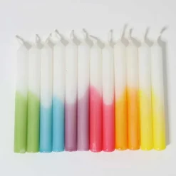 Grimm's Festtags-Kerzen Dip-Dye | Regenbogen