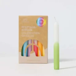 Grimm's Festtags-Kerzen Dip-Dye | Regenbogen