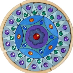 Grimms kleines Glitzermandala | 44 Teile im Holzrahmen