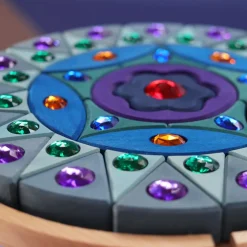 Grimms kleines Glitzermandala | 44 Teile im Holzrahmen