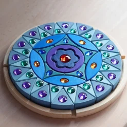 Grimms kleines Glitzermandala | 44 Teile im Holzrahmen