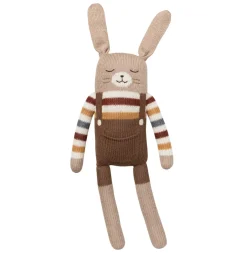 Großer Hase aus Baby-Alpakawolle | Regenbogen-Pulli