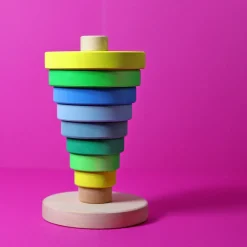 Großer Scheibenturm Neongrün | 11 Teile