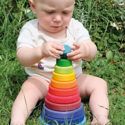 Großer Scheibenturm Regenbogen | 11 Teile