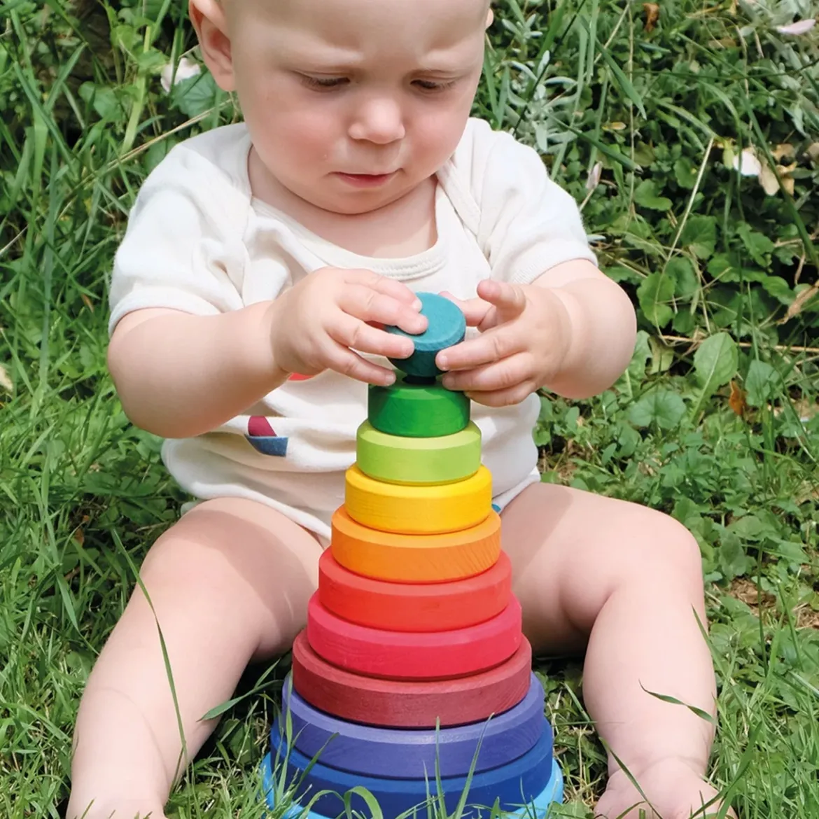 Großer Scheibenturm Regenbogen | 11 Teile