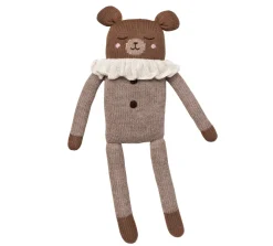Großer Teddy aus Baby-Alpakawolle | Beiger Pyjama