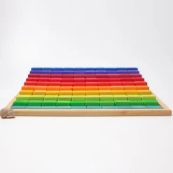 Große Stufenzählstäbe Regenbogen | 101-teilig