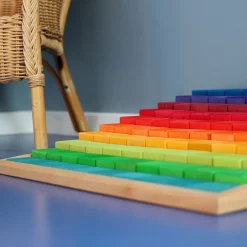 Große Stufenzählstäbe Regenbogen | 101-teilig