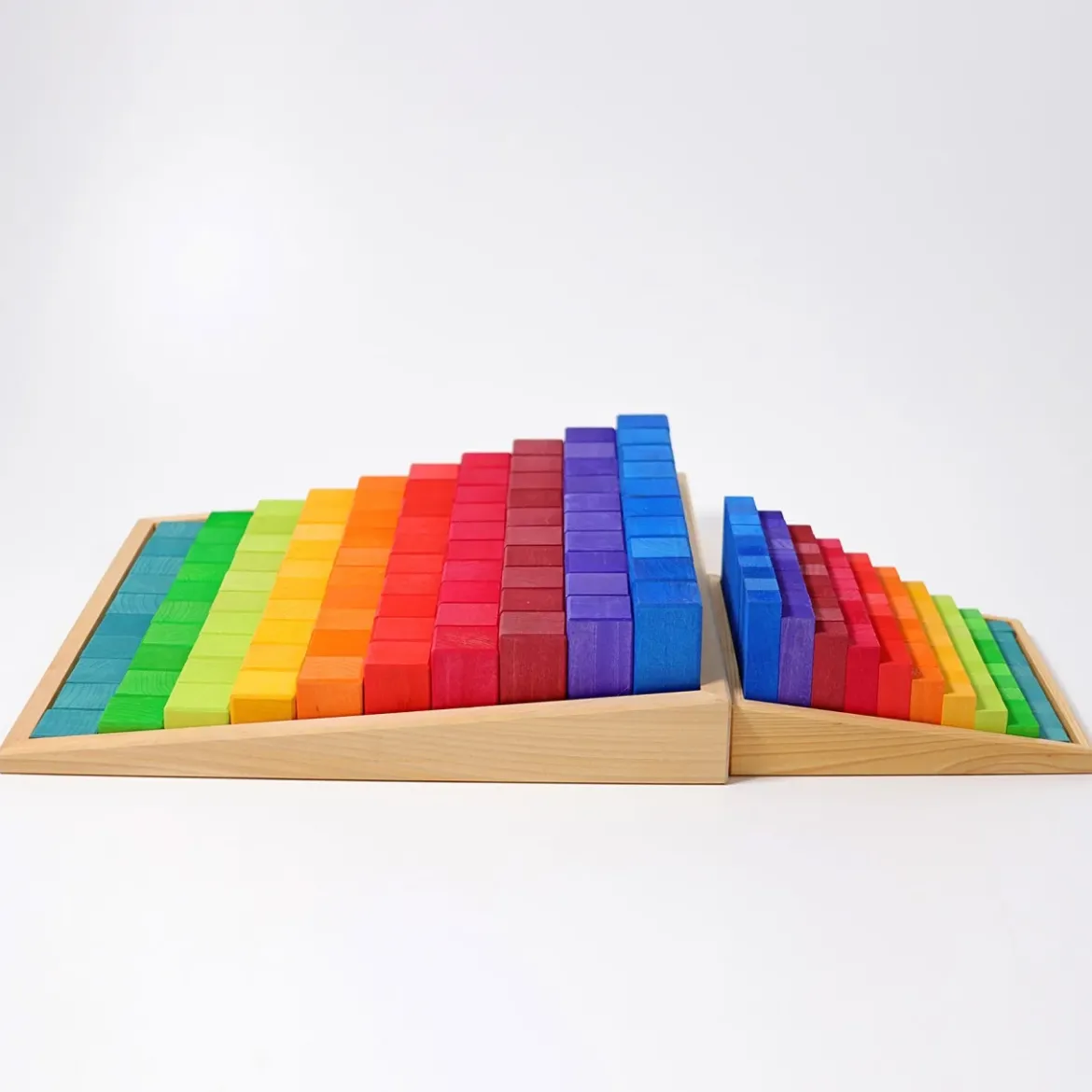 Große Stufenzählstäbe Regenbogen | 101-teilig