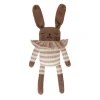 Hase aus Baby-Alpakawolle | Gestreifter Strampler