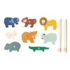 Holz-Angelspiel | 8 Tiere