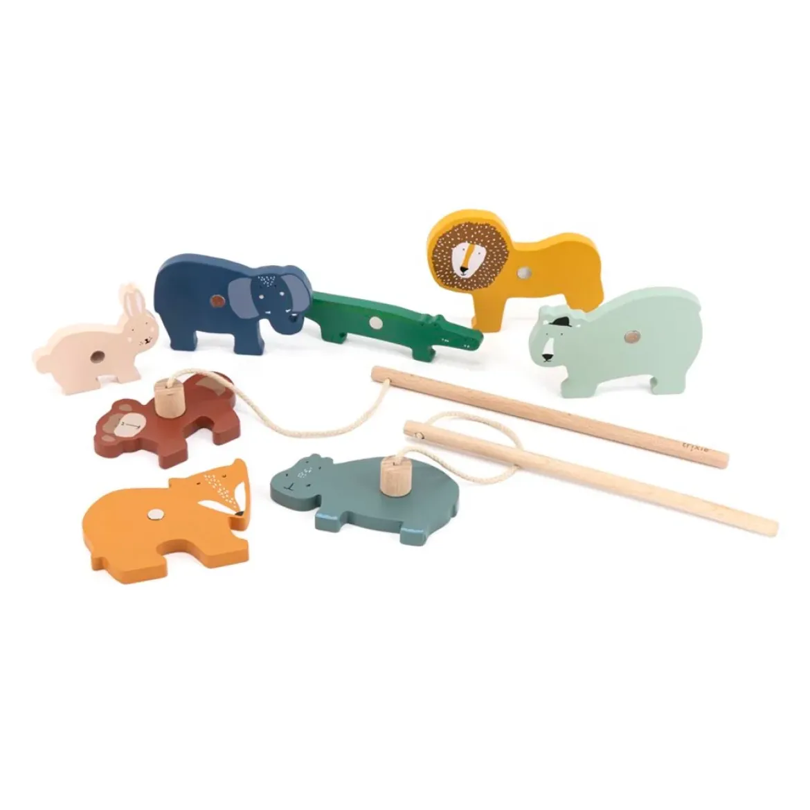 Holz-Angelspiel | 8 Tiere