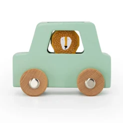 Holz-Autoset mit Tieren