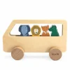 Holz-Bus mit Tieren