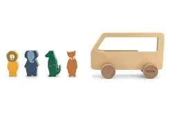 Holz-Bus mit Tieren