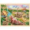 Holz Einlegepuzzle Dinosaurierwanderung | 96 Teile