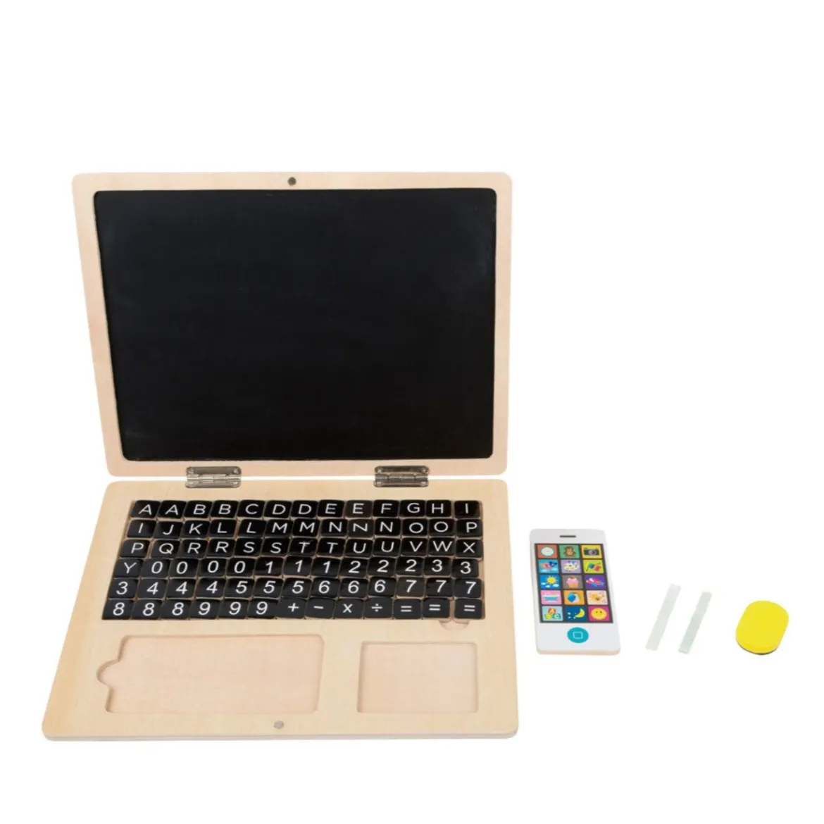 Holz-Laptop mit Magnettafel