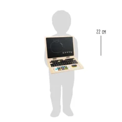 Holz-Laptop mit Magnettafel