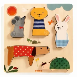 Holz-Steckpuzzle | Haustiere