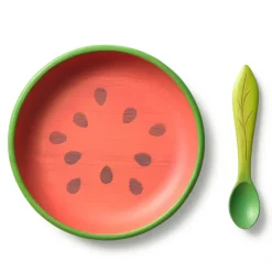 Holzteller & Löffel | Wally the Watermelon