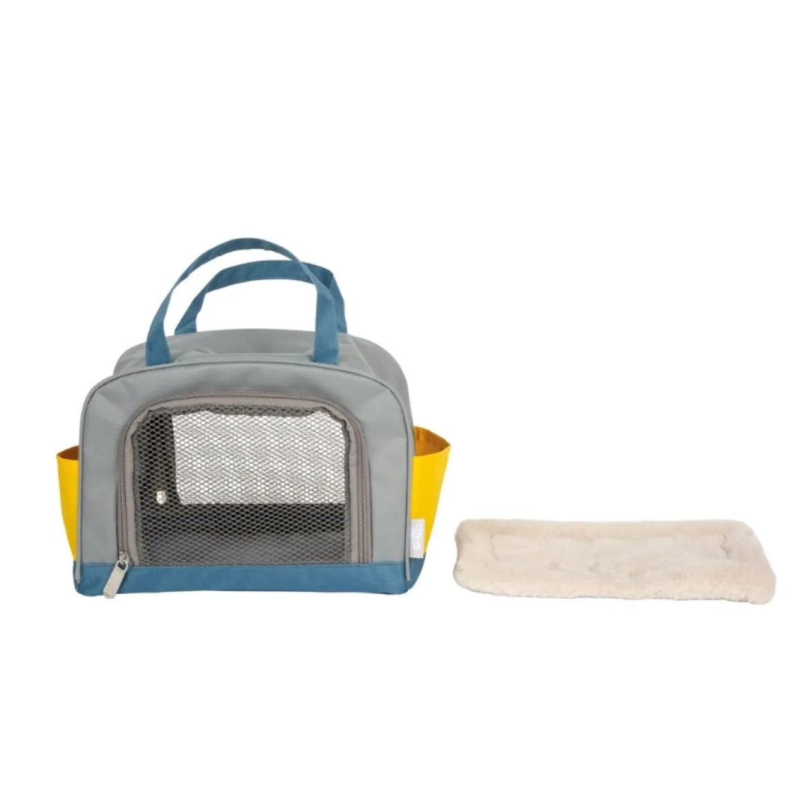 Hund mit Tasche und Pflege-Set