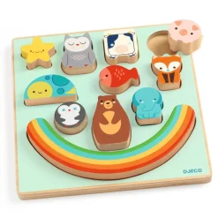 2in1 Holz-Steckpuzzle | Balance Rainbow