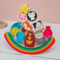 2in1 Holz-Steckpuzzle | Balance Rainbow