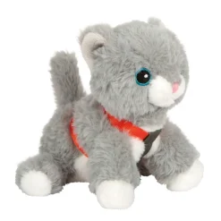 Katze mit Tasche und Pflege-Set