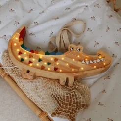 Kinderlampe | Krokodil in Karibisch Braun