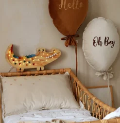 Kinderlampe | Krokodil in Karibisch Braun