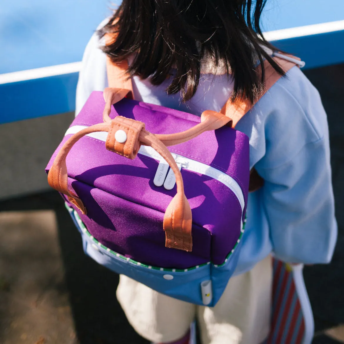Kinderrucksack Colourblocking | Purple Tights & Badminton Blue (4-7 Jahre)