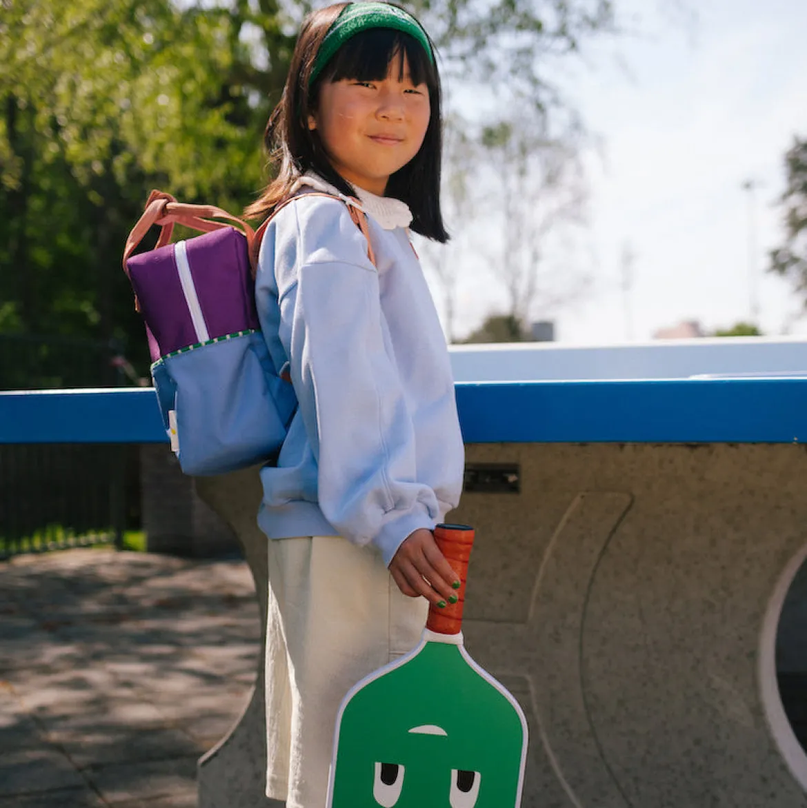 Kinderrucksack Colourblocking | Purple Tights & Badminton Blue (4-7 Jahre)