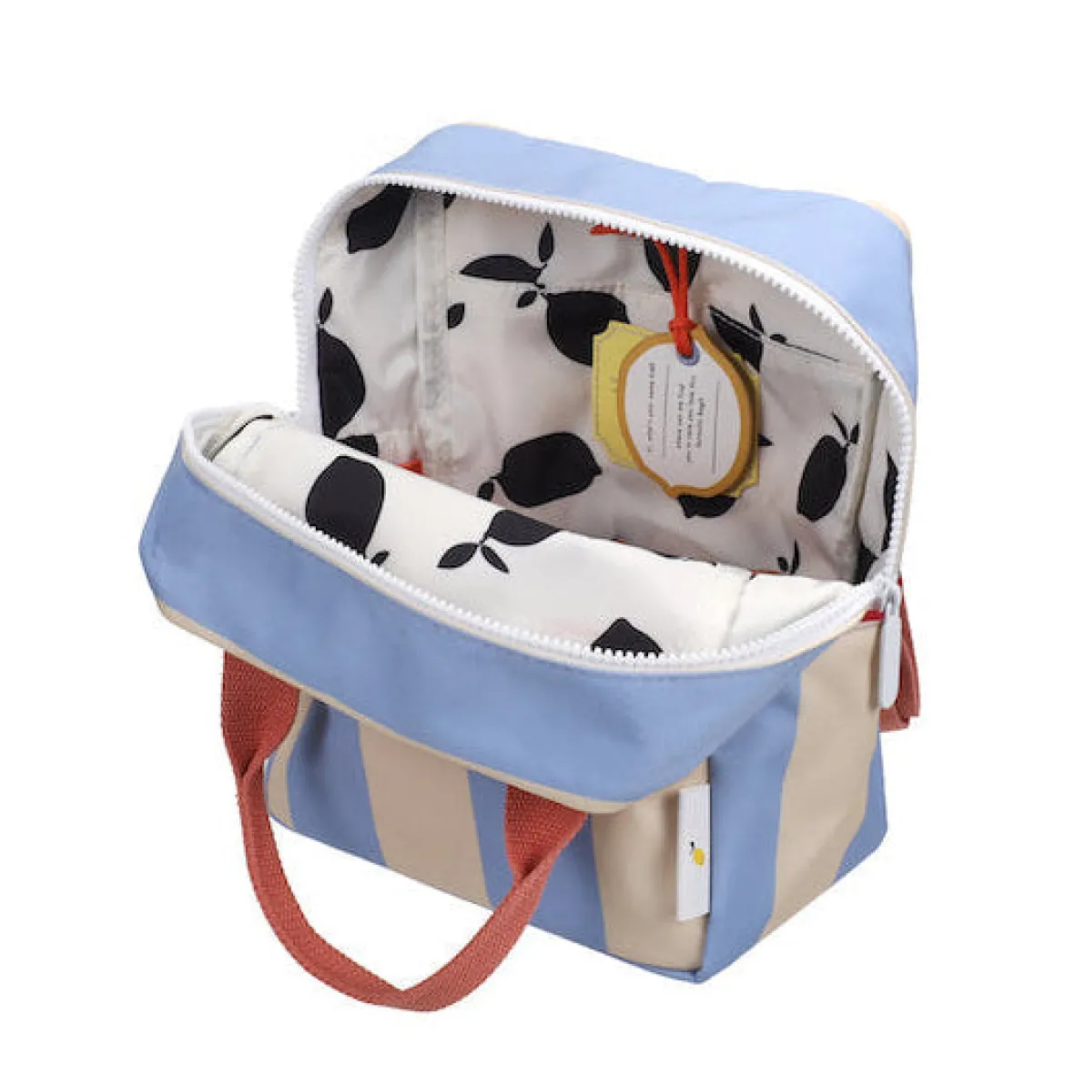 Kinderrucksack Stripes | Cloud Blue & Twiggy Beige (4-7 Jahre)