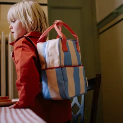 Kinderrucksack Stripes | Cloud Blue & Twiggy Beige (4-7 Jahre)