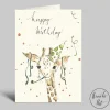 Klappkarte zum Geburtstag | Giraffe | Happy Birthday