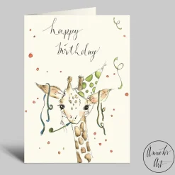 Klappkarte zum Geburtstag | Giraffe | Happy Birthday