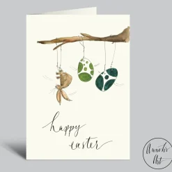 Klappkarte zu Ostern | Hase mit Eiern | Happy Easter