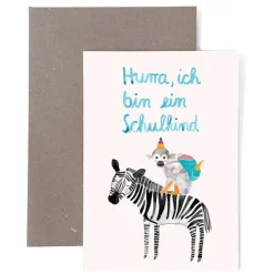 Klappkarte zur Einschulung | Hurra, ich bin ein Schulkind